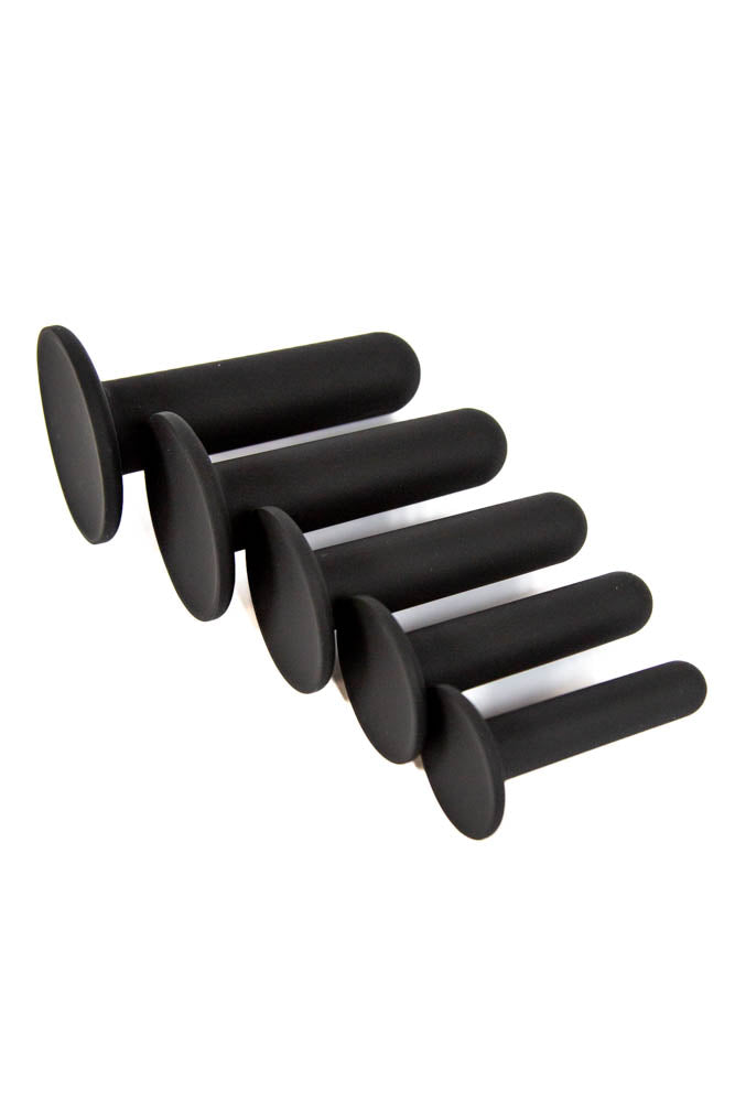 NS Novelties - Renegade - 5 Piece Silicone Dilator Kit - Black - Stag Shop