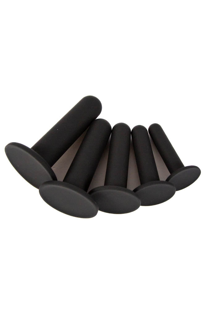 NS Novelties - Renegade - 5 Piece Silicone Dilator Kit - Black - Stag Shop