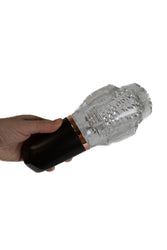 NS Novelties - Renegade - Avenger Sucking & Vibrating Stroker - Black/Clear - Stag Shop
