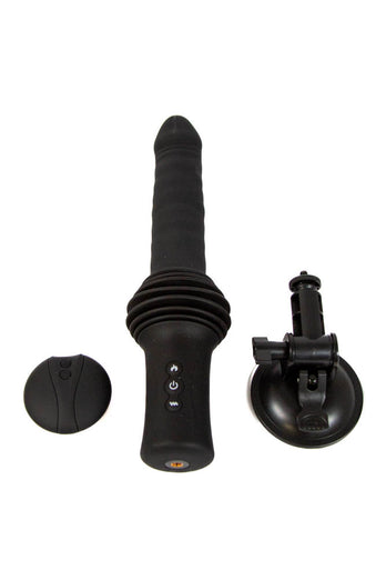 NS Novelties - Renegade - Super Stroker Thrusting Dildo with Remote Control - Black - Stag Shop