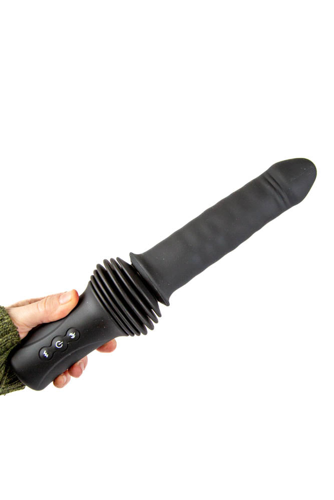 NS Novelties - Renegade - Super Stroker Thrusting Dildo with Remote Control - Black - Stag Shop