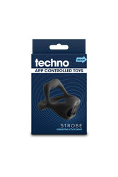 NS Novelties - Techno - Strobe - App-controlled Vibrating Cock Ring - Stag Shop