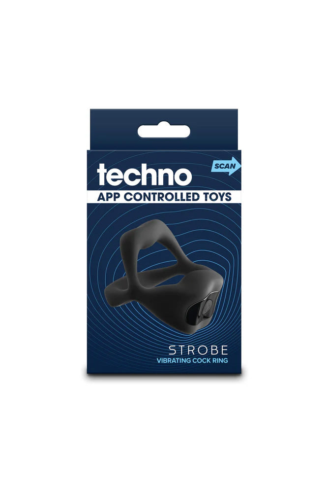 NS Novelties - Techno - Strobe - App-controlled Vibrating Cock Ring - Stag Shop