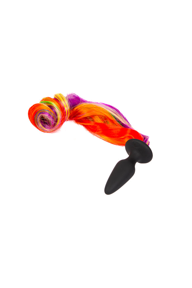 NS Novelties - UnicornTails - Rainbow Tail Plug - Black - Stag Shop