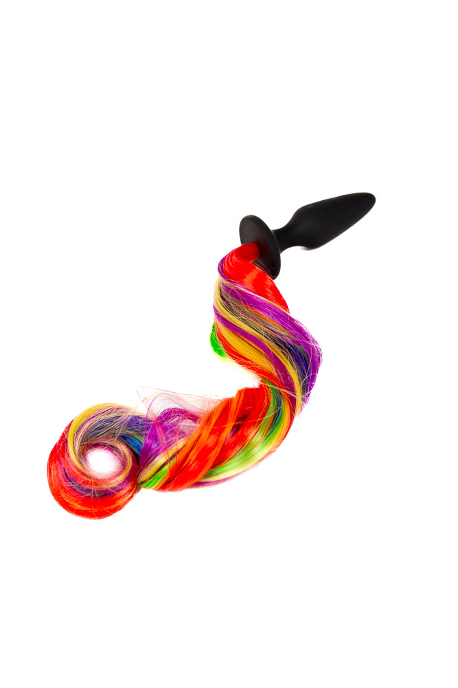 NS Novelties - UnicornTails - Rainbow Tail Plug - Black - Stag Shop