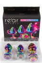 NS Novelties - Rear Assets - 3 Pc Jewelled Aluminum Anal Training Kit - Multicolour - Stag Shop