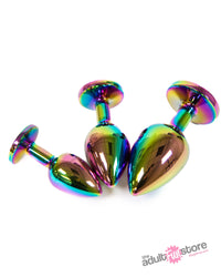 Thumbnail for NS Novelties - Rear Assets - 3 Pc Jewelled Aluminum Anal Training Kit - Multicolour - Stag Shop