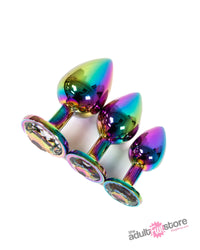 Thumbnail for NS Novelties - Rear Assets - 3 Pc Jewelled Aluminum Anal Training Kit - Multicolour - Stag Shop