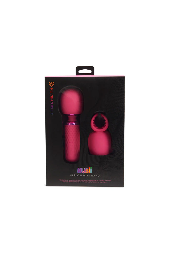 Nu Sensuelle - Nubii - Harlow Mini Wand Vibrator With Penis Attachment - Stag Shop