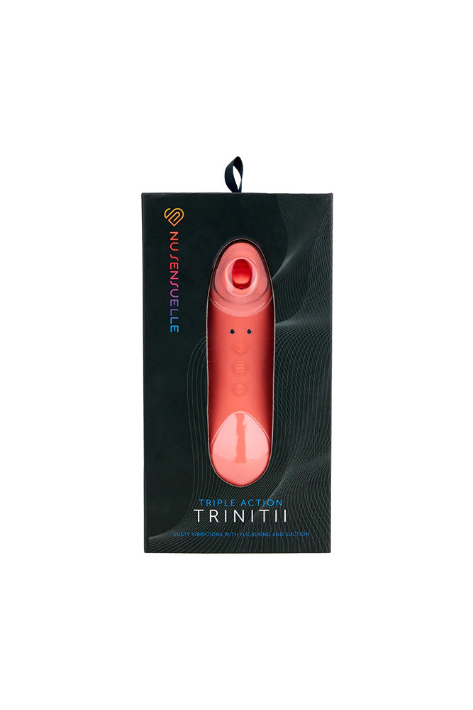 Nu Sensuelle - Trinitii Triple Action Multi Play Vibrator - Orange - Stag Shop