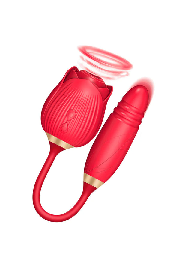 The OG Rose - Suck & Thrust Suction Rose With Thrusting Bullet