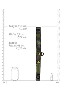 Thumbnail for Ouch by Shots Toys - Army Collar With Leash - Stag Shop
