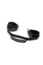 Ouch by Shots Toys - Adjustable Leather Handcuffs With Handle - Black - Stag Shop