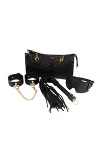 Thumbnail for Ouch International - Rome Collection - Bondage Kit with Bag - Black/Gold