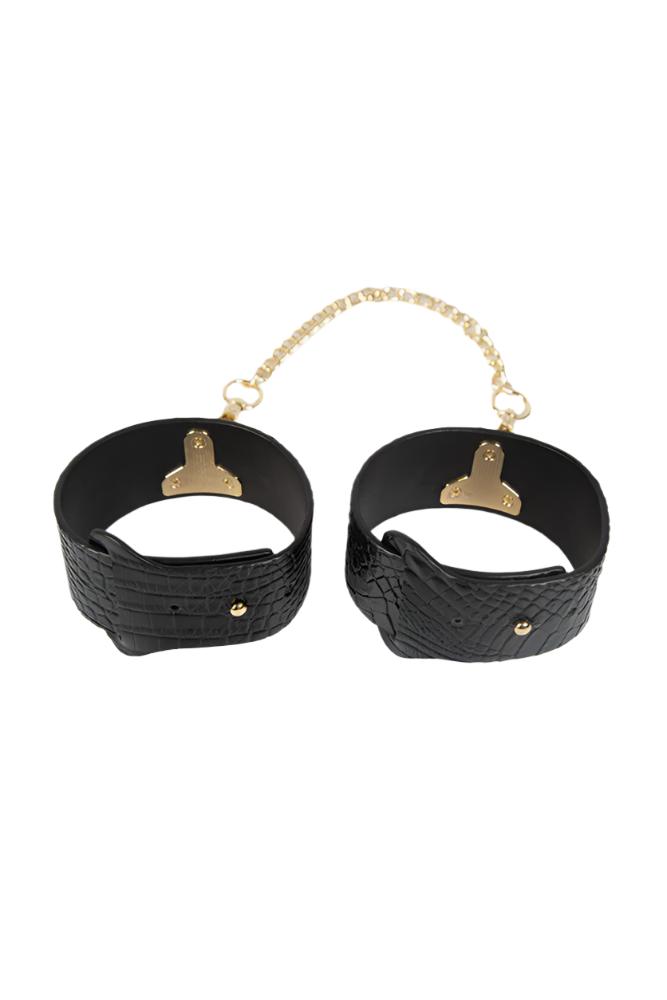 Ouch International - Rome Collection - Bondage Kit with Bag - Black/Gold