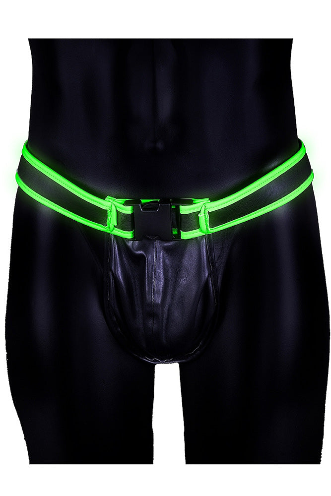 Ouch by Shots Toys - Glow - Buckle Jock Strap Style #2- Glow in the Dark - Stag Shop