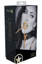 Ouch International - Rome Collection - Collar With Leash - Black/Gold - Stag Shop