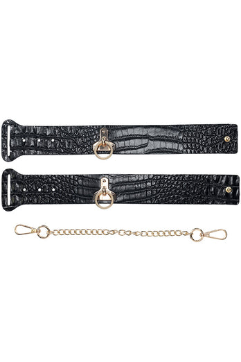 Ouch International - Rome Collection - Handcuffs - Black/Gold - Stag Shop