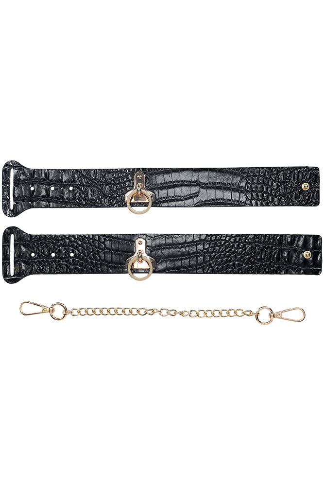 Ouch International - Rome Collection - Handcuffs - Black/Gold