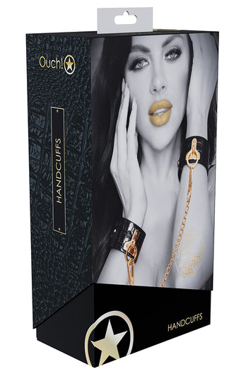 Ouch International - Rome Collection - Handcuffs - Black/Gold - Stag Shop