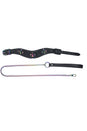 Ouch International - Venice Collection - Collar with Leash - Black/Iridescent - Stag Shop