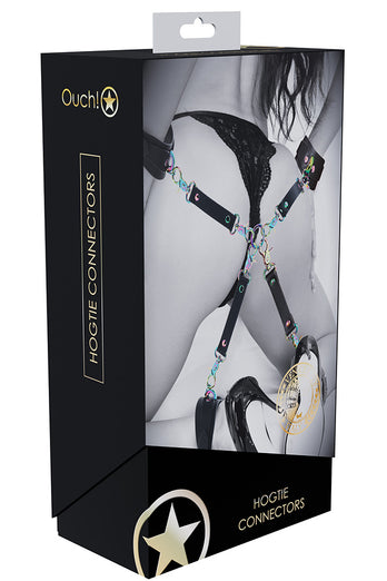 Ouch International - Venice Collection - Hogtie Connector - Black/Iridescent - Stag Shop