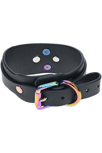 Ouch International - Venice Collection - Ankle Cuffs - Black/Iridescent - Stag Shop