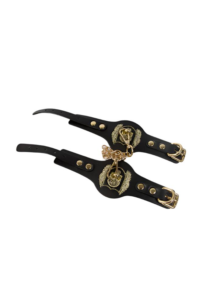 Ouch International - London Collection - Bondage Kit with Bag - Black/Gold