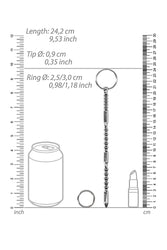 Ouch by Shots Toys - Stainless Steel Ribbed Dilator With Ring - Stag Shop