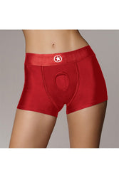 Ouch by Shots Toys - Vibrating Strap-on Boxer - Various Sizes & Colours - Stag Shop