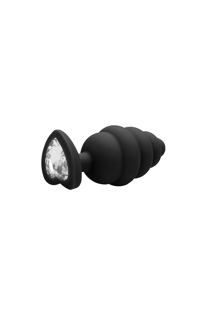 Large Ribbed Diamond Heart Plug - Stag Shop