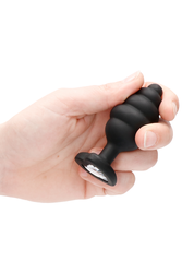 Large Ribbed Diamond Heart Plug - Stag Shop