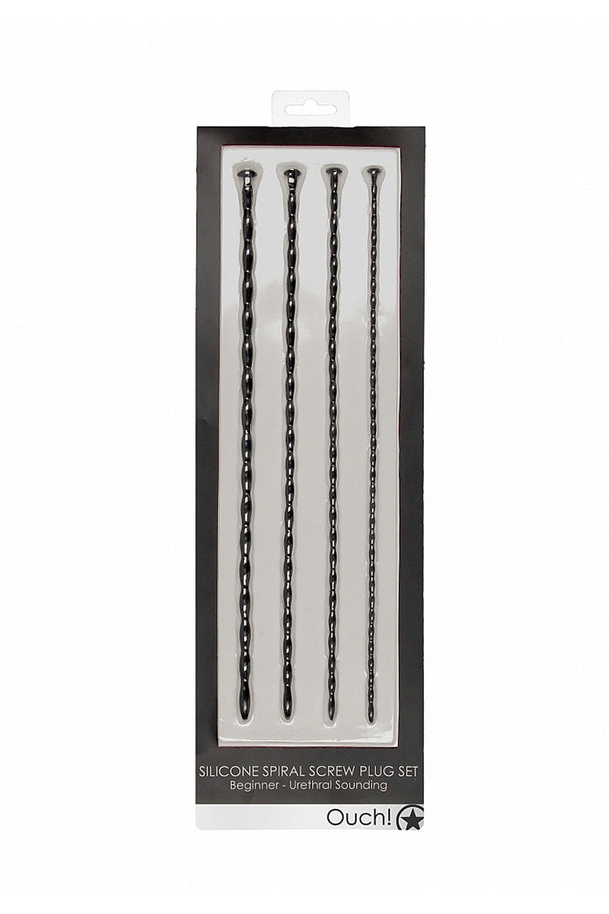 Ouch by Shots Toys - Silicone Spiral Screw Urethral Sounding Set - Stag Shop
