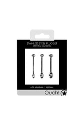Ouch by Shots Toys - Stainless Steel Urethral Sounding Plug Set - Stag Shop