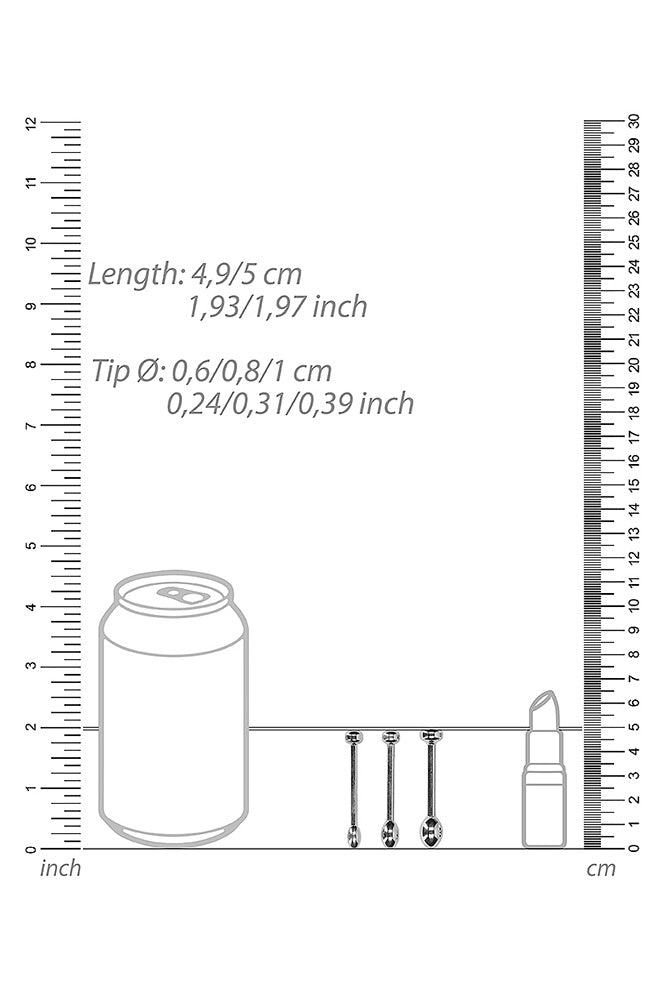 Ouch by Shots Toys - Stainless Steel Urethral Sounding Plug Set - Stag Shop