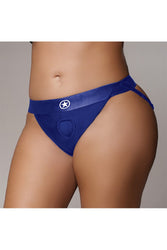 Ouch by Shots Toys - Vibrating Strap-on Panty Harness with Open Back - Black - Various Colours & Sizes - Stag Shop