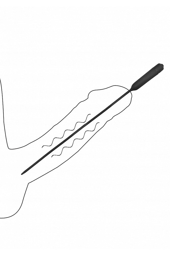 Ouch by Shots Toys - Extra Long Vibrating Silicone Urethral Sound - Stag Shop