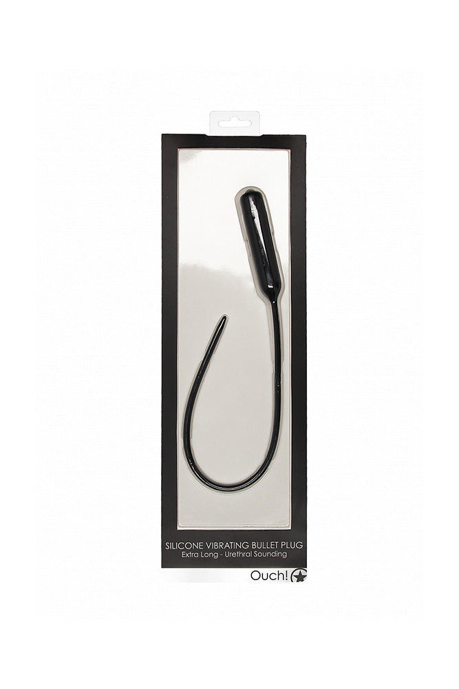 Ouch by Shots Toys - Extra Long Vibrating Silicone Urethral Sound - Stag Shop