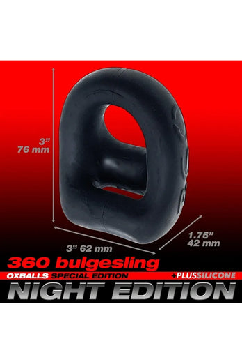 Oxballs - 360 Dual Cock Ring & Ball Sling - Grey - Stag Shop