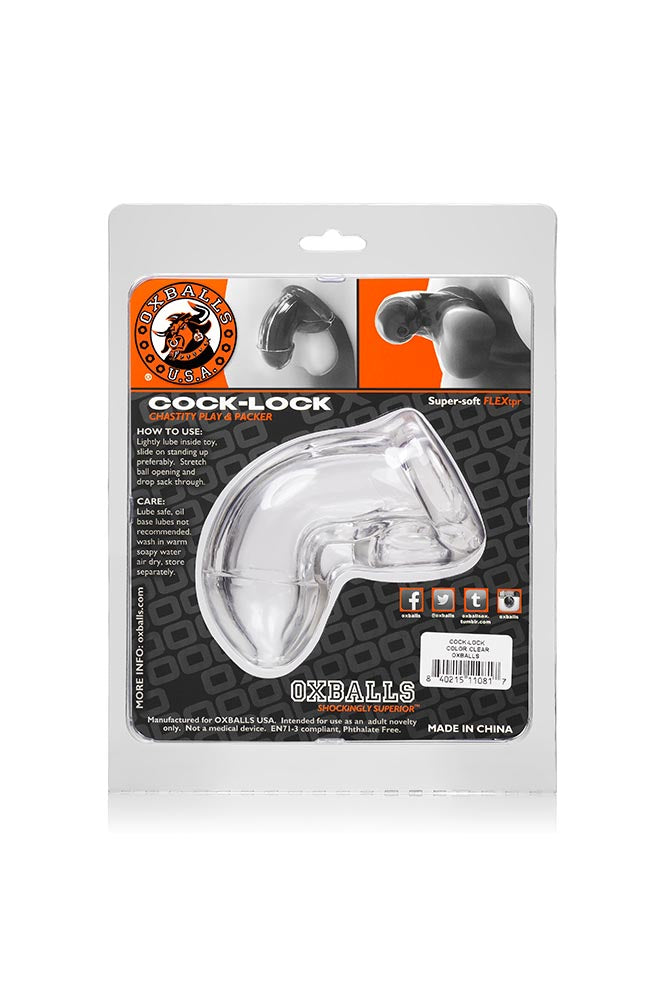 Oxballs - Atomic Jock - Cock-Lock Cock Cage - Clear - Stag Shop