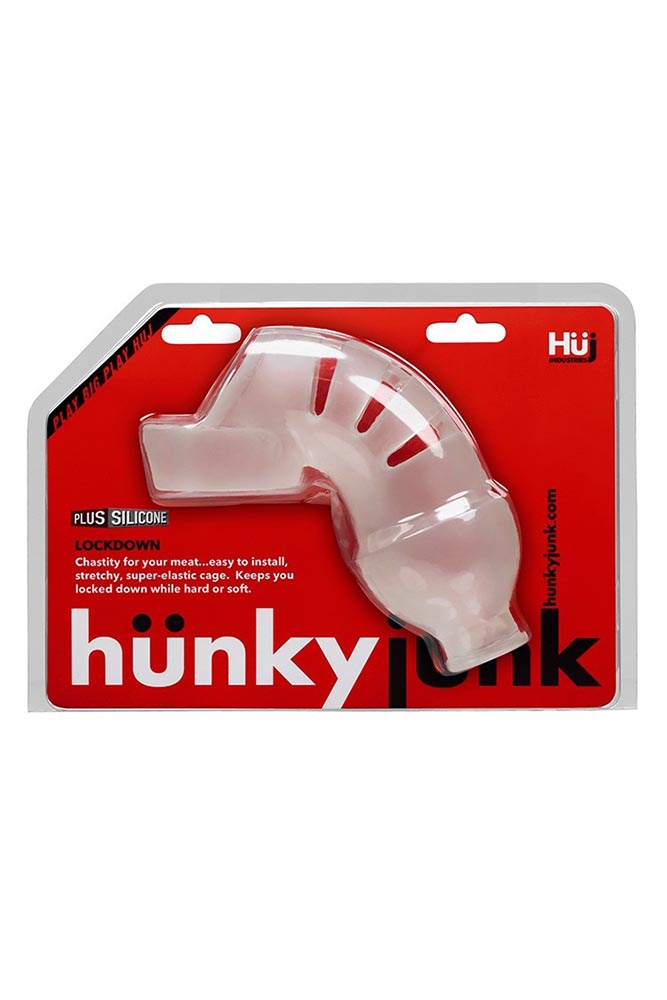 Oxballs - Hunkyjunk - Lockdown Chastity Cage - Clear - Stag Shop