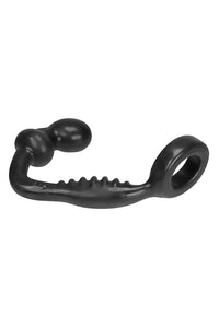 Thumbnail for Oxballs - Hunkyjunk - Ripple Asslock Butt Plug & Cock Ring - Black - Stag Shop