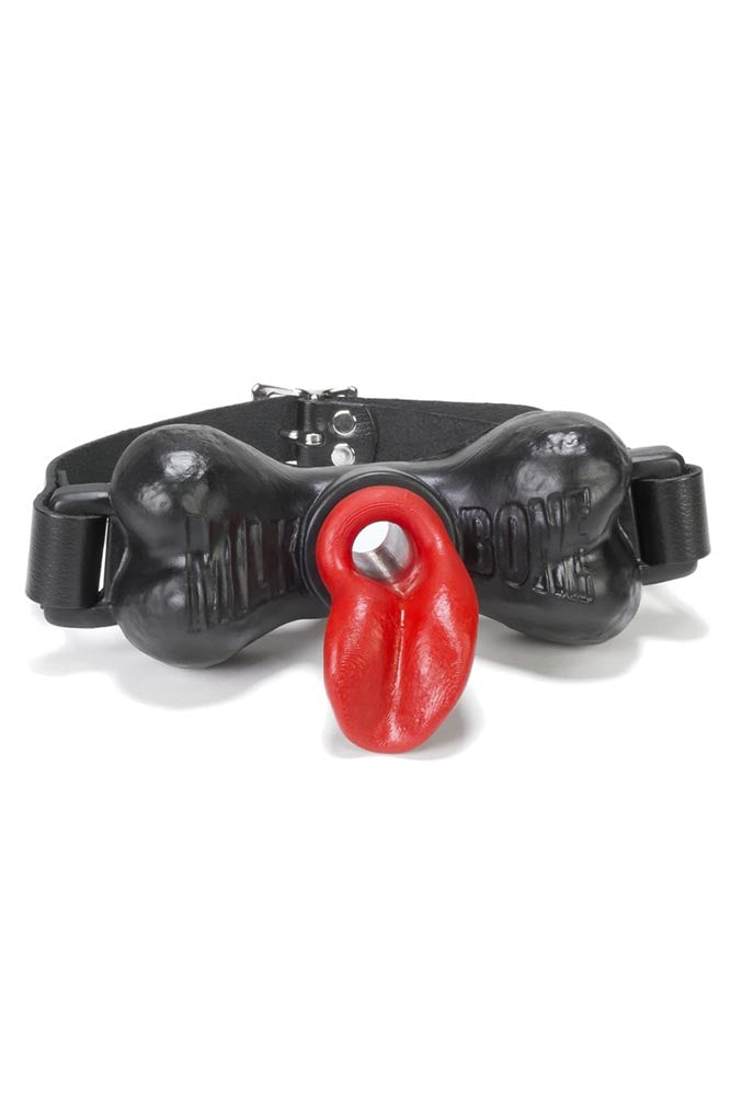 Oxballs - Milkbone Silicone Gag - Black - Stag Shop