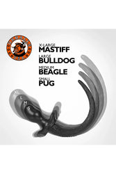 Oxballs - Puppy Tail Butt Plug - Bulldog Large - Black - Stag Shop