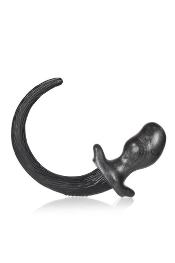 Oxballs - Soft Puppy Tail Anal Plug- Pug Small - Black - Stag Shop