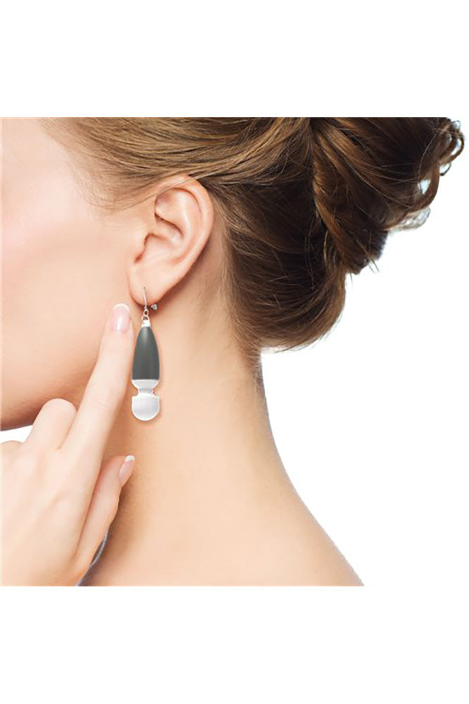 Palmpower - Micro Massager Earring 1PC - Black/White - Stag Shop