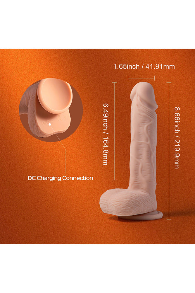 Honey Play Box - Paxton App Controlled Vibrating Dildo - Beige - Stag Shop