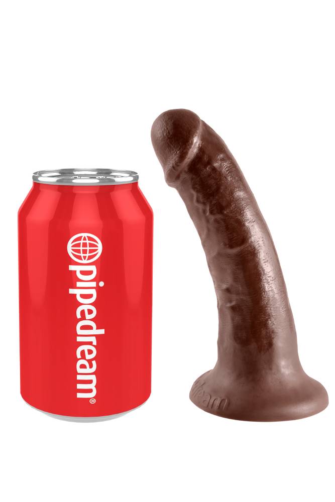 Pipedream - King Cock - Ultra Realistic Dildo - 6 inch - Brown - Stag Shop