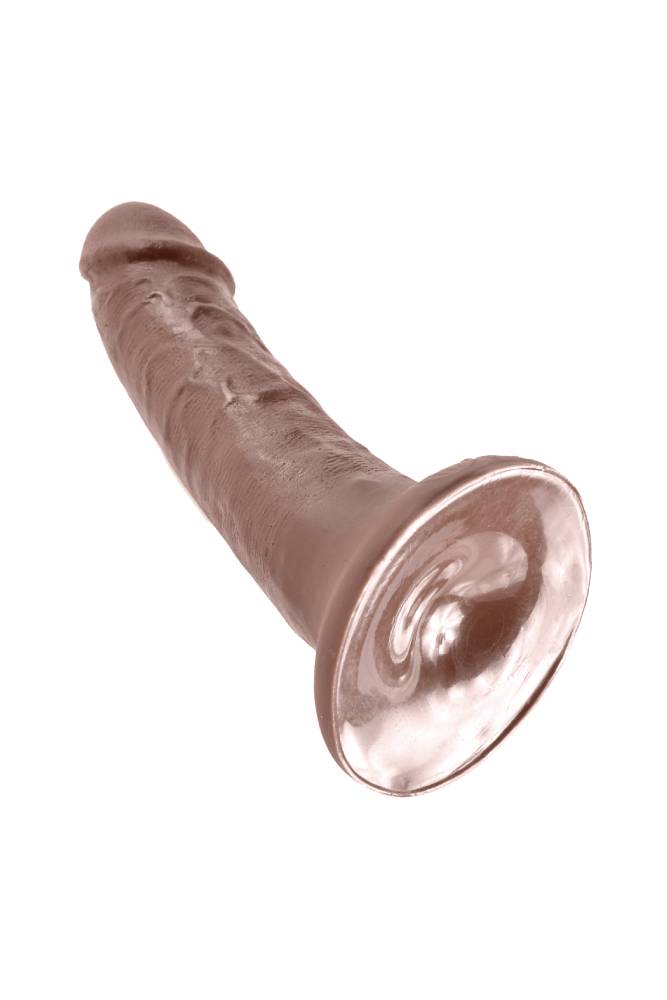 Pipedream - King Cock - Ultra Realistic Dildo - 6 inch - Brown - Stag Shop