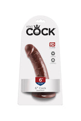 Pipedream - King Cock - Ultra Realistic Dildo - 6 inch - Brown - Stag Shop